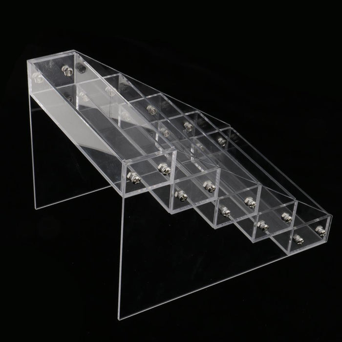 Crofta Tiered Acrylic Stands Clear Display Shelf for Cosmetic Cupcakes Model Car Five-tiers