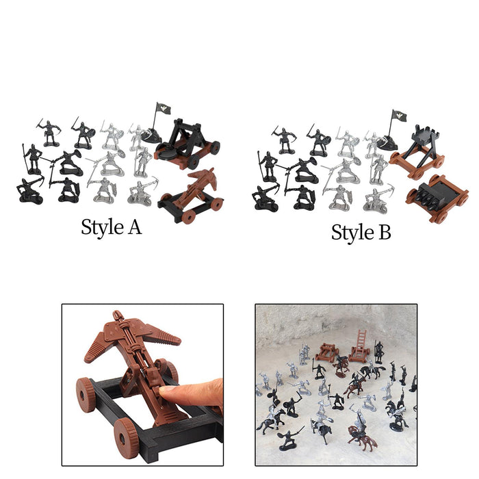 Crofta Soldiers Toy Chariot Model for Sand Table Decor Scene Layout Party Supplies