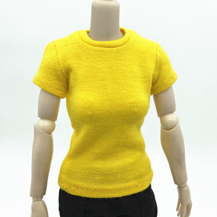 Crofta Fashion 1:6 Miniature T Shirt Doll Clothes for 12in Female Figures Body Accs