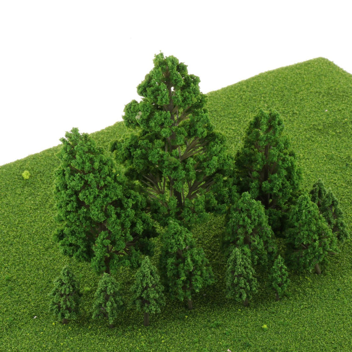 Crofta 62 Pieces Simulation Miniature Tree for Diorama Layout DIY Scenery Landscape Pines and Poplar