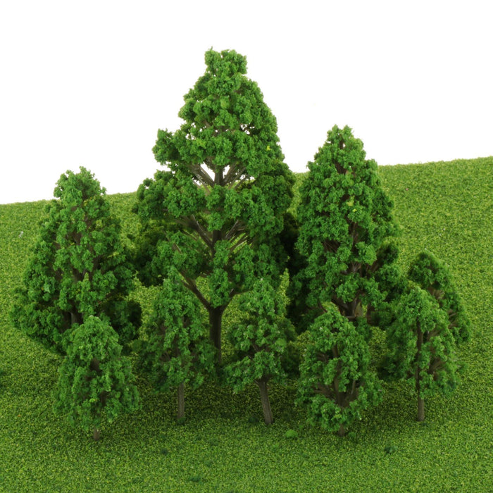 Crofta 62 Pieces Simulation Miniature Tree for Diorama Layout DIY Scenery Landscape Pines and Poplar