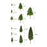 Crofta 62 Pieces Simulation Miniature Tree for Diorama Layout DIY Scenery Landscape Pines and Poplar