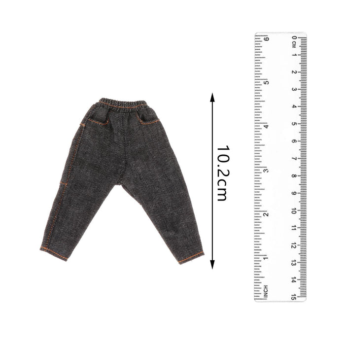 Crofta Fashion 1/12 Denim Pants Accessories for 6 inch Male Action Figures Dress up