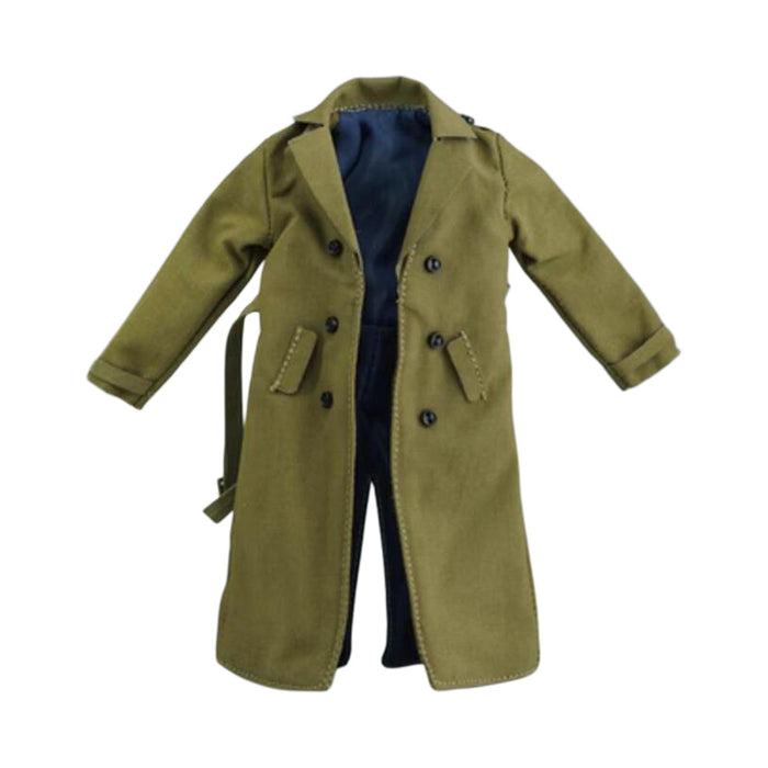 Crofta 1/12 Men Women Trench Coat Handmade Doll Clothes for 6 inch Figures Body