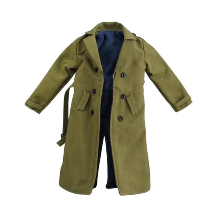 Crofta 1/12 Men Women Trench Coat Handmade Doll Clothes for 6 inch Figures Body