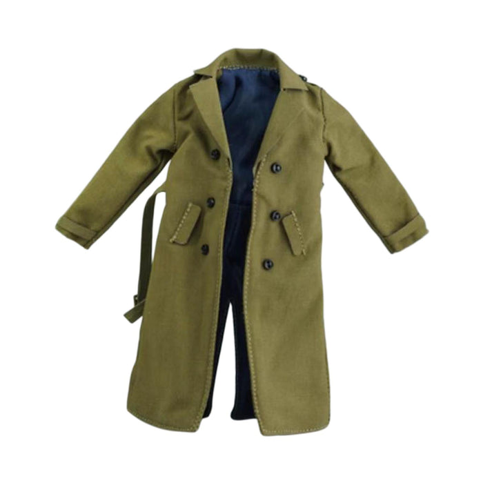 Crofta 1/12 Men Women Trench Coat Handmade Doll Clothes for 6 inch Figures Body