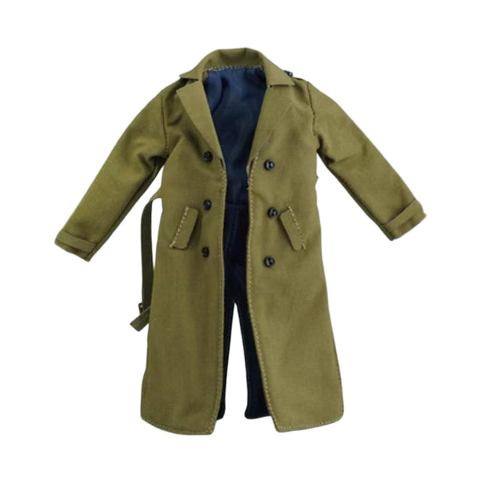 Crofta 1/12 Men Women Trench Coat Handmade Doll Clothes for 6 inch Figures Body