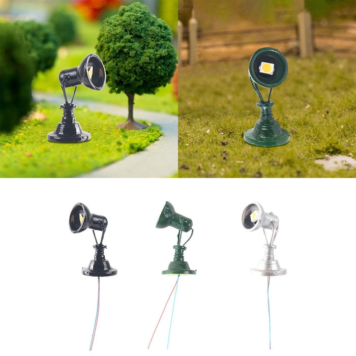 Crofta Sand Table Lamp Ornament 1/87 Scale Diorama Model Landscape Lamppost Layout Black