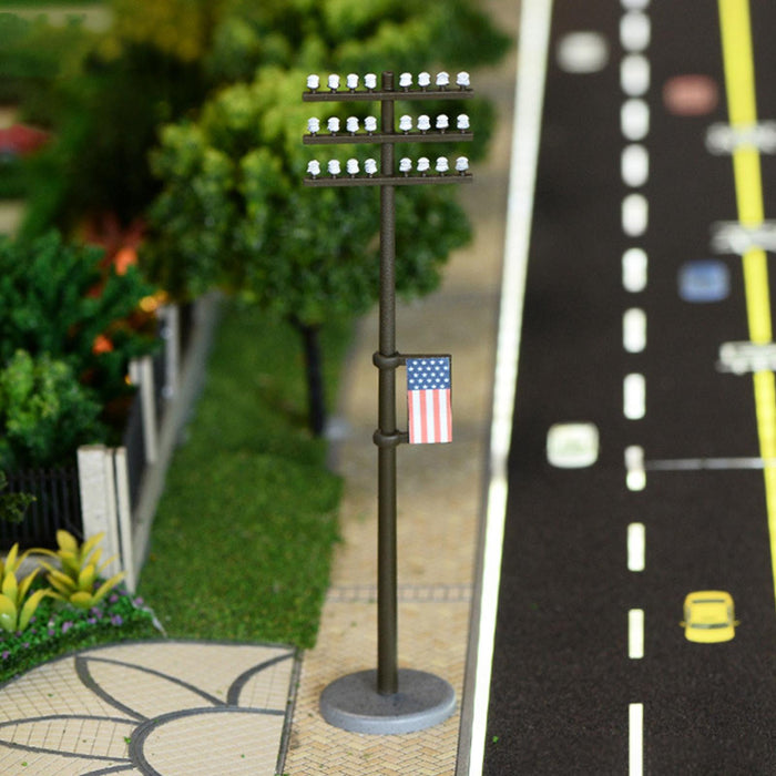 Crofta 1:100 Scale Simulation Telephone Pole for Architecture Model Micro Landscape Style C