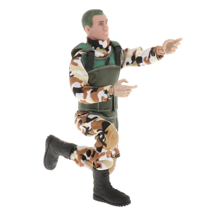 Crofta 12" Action Figures Playset Teens 1:6 Scale Model Soldiers Action Figure Green A