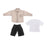 Crofta 1/12 Scale Shirt T Shirt Pants Set for 6 inch Doll Model Male Action Figures Light Gray