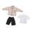 Crofta 1/12 Scale Shirt T Shirt Pants Set for 6 inch Doll Model Male Action Figures Light Gray