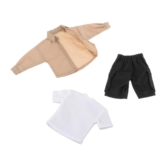 Crofta 1/12 Scale Shirt T Shirt Pants Set for 6 inch Doll Model Male Action Figures Khaki