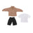 Crofta 1/12 Scale Shirt T Shirt Pants Set for 6 inch Doll Model Male Action Figures Yellow Plaid