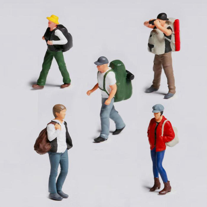 Crofta 1/64 Scale Model People Resin Diorama Figures for Building Decoration Layout A