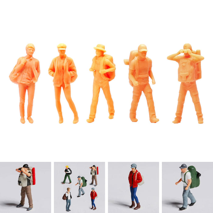 Crofta 1/64 Scale Model People Resin Diorama Figures for Building Decoration Layout A