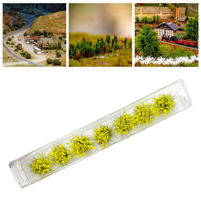 Crofta 7x 1:35 1:48 1:72 1:87 Miniature Grass for Landscape Layout Railroad Scenery Yellow