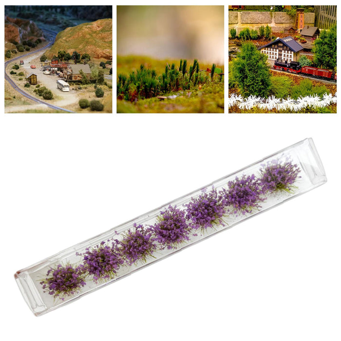 Crofta 7x 1:35 1:48 1:72 1:87 Miniature Grass for Landscape Layout Railroad Scenery Violet