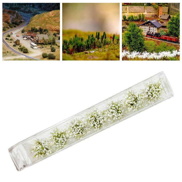 Crofta 7x 1:35 1:48 1:72 1:87 Miniature Grass for Landscape Layout Railroad Scenery White