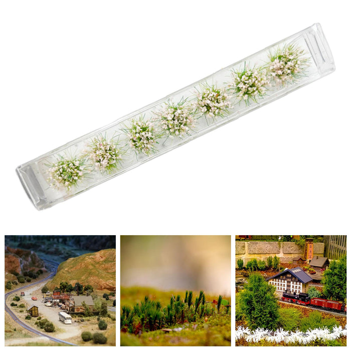 Crofta 7x 1:35 1:48 1:72 1:87 Miniature Grass for Landscape Layout Railroad Scenery Pink