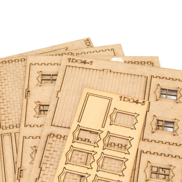 Crofta 1/72 Wooden Architecture 3D Puzzle Unique Buildings DIY Kits for Birthday Gift Style A