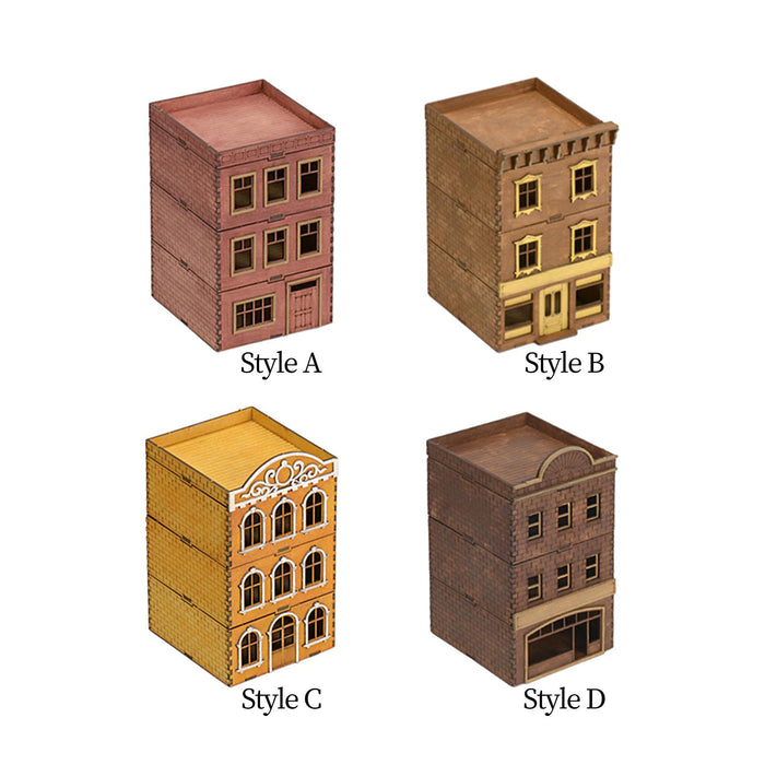 Crofta 1/72 Wooden Architecture 3D Puzzle Unique Buildings DIY Kits for Birthday Gift Style A