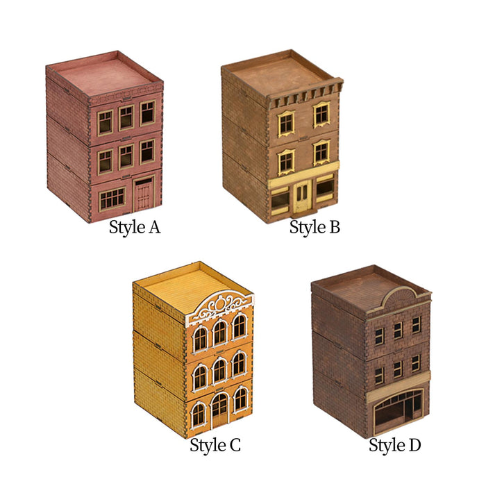 Crofta 1/72 Wooden Architecture 3D Puzzle Unique Buildings DIY Kits for Birthday Gift Style A