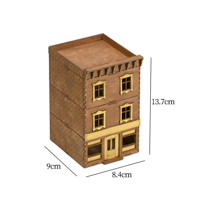 Crofta 1/72 Wooden Architecture 3D Puzzle Unique Buildings DIY Kits for Birthday Gift Style B