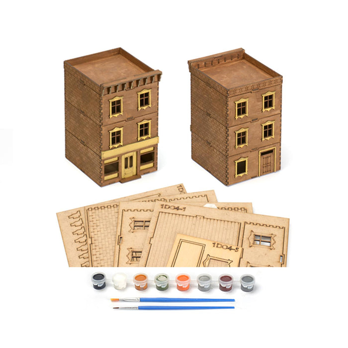 Crofta 1/72 Wooden Architecture 3D Puzzle Unique Buildings DIY Kits for Birthday Gift Style B