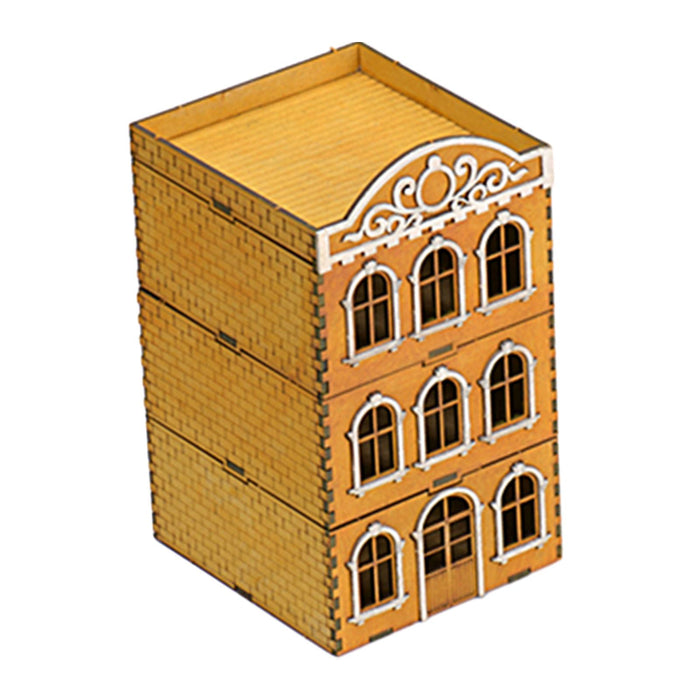 Crofta 1/72 Wooden Architecture 3D Puzzle Unique Buildings DIY Kits for Birthday Gift Style C