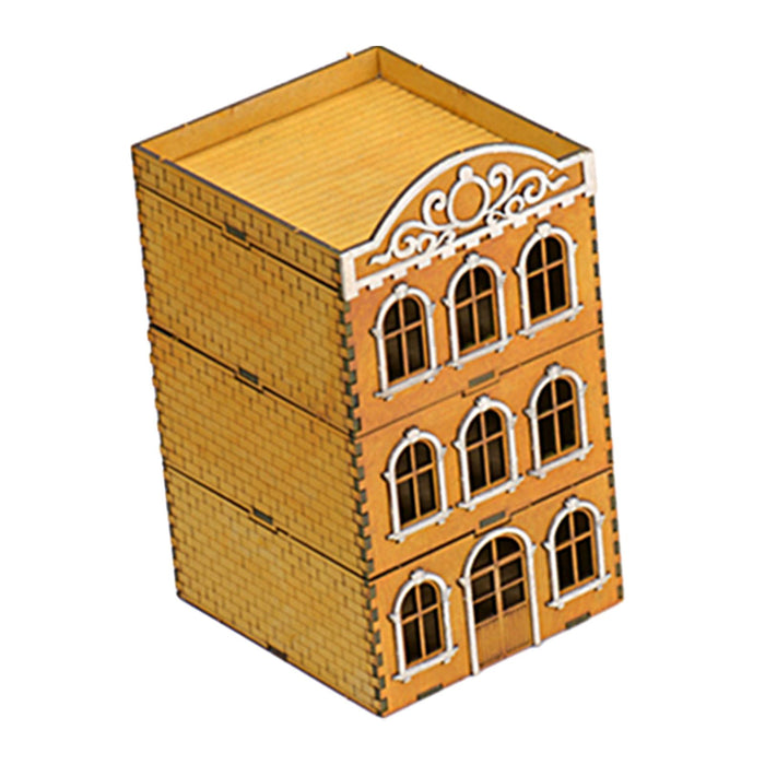 Crofta 1/72 Wooden Architecture 3D Puzzle Unique Buildings DIY Kits for Birthday Gift Style C