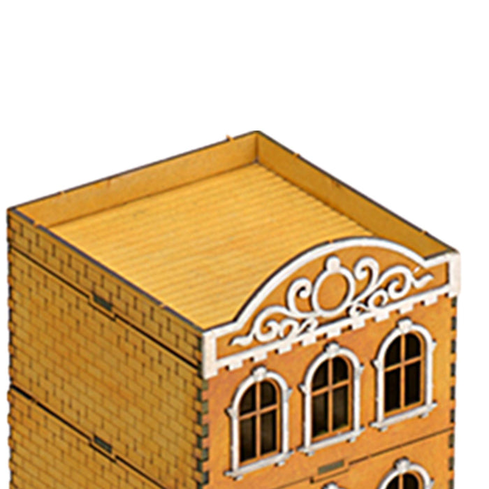 Crofta 1/72 Wooden Architecture 3D Puzzle Unique Buildings DIY Kits for Birthday Gift Style C