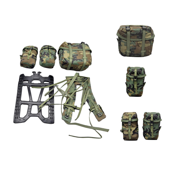 Crofta 1/6 Soldier Soldier Jungle Harness Carrying Bag for 12'' Male Action Figures full set