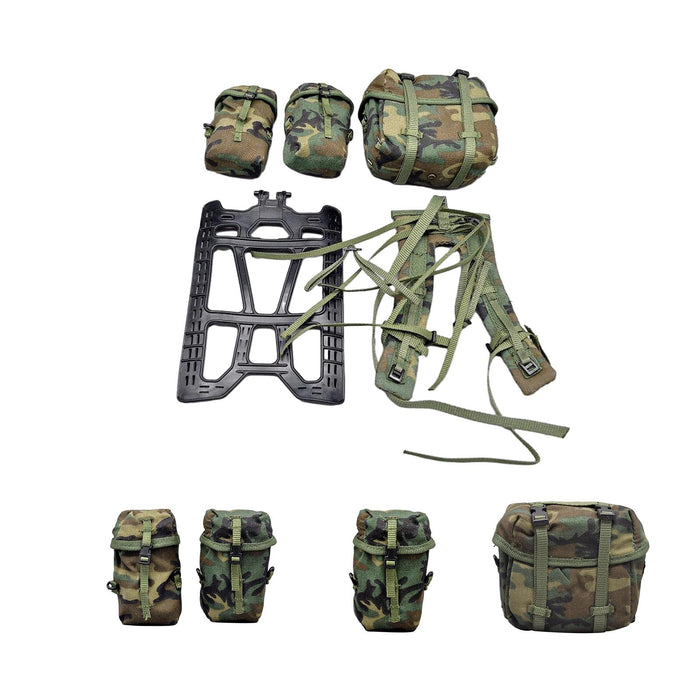 Crofta 1/6 Soldier Soldier Jungle Harness Carrying Bag for 12'' Male Action Figures full set