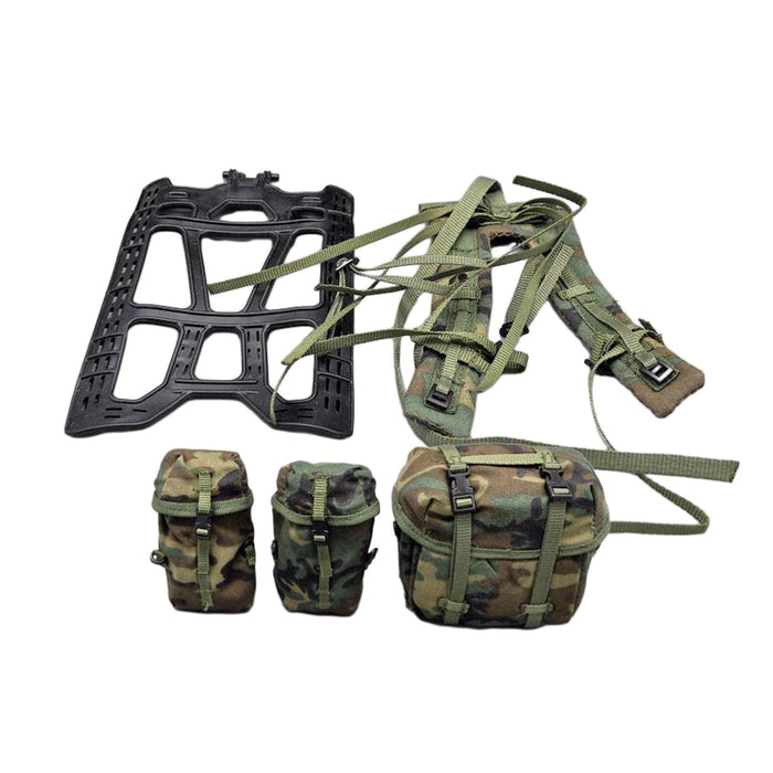 Crofta 1/6 Soldier Soldier Jungle Harness Carrying Bag for 12'' Male Action Figures full set