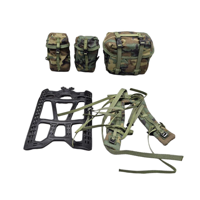 Crofta 1/6 Soldier Soldier Jungle Harness Carrying Bag for 12'' Male Action Figures full set