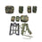 Crofta 1/6 Soldier Soldier Jungle Harness Carrying Bag for 12'' Male Action Figures full set