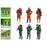 Crofta 3x Standing Firefighter Figure Model Resin Character Doll School Project Model 2.8cm orange