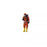 Crofta 3x Standing Firefighter Figure Model Resin Character Doll School Project Model 2.8cm orange