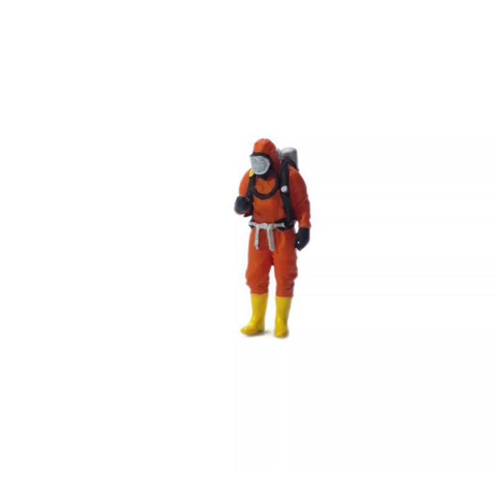 Crofta 3x Standing Firefighter Figure Model Resin Character Doll School Project Model 2.8cm orange