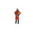 Crofta 3x Standing Firefighter Figure Model Resin Character Doll School Project Model 2.8cm orange