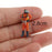 Crofta 3x Standing Firefighter Figure Model Resin Character Doll School Project Model 2.8cm orange