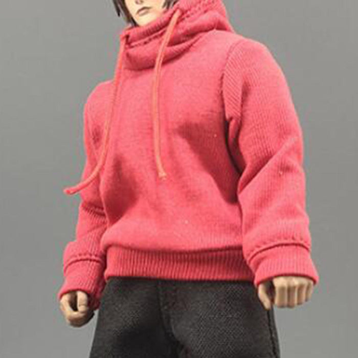 Crofta 1/12 Scale Male Figure Hoodies Top for 6 inch Male Collectable Action Figure Red