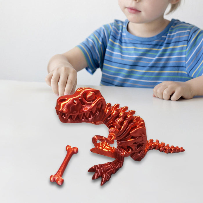 Crofta 3D Printed Articulated Dragon Novelty Articulated Dragon for Desk Car Office Red