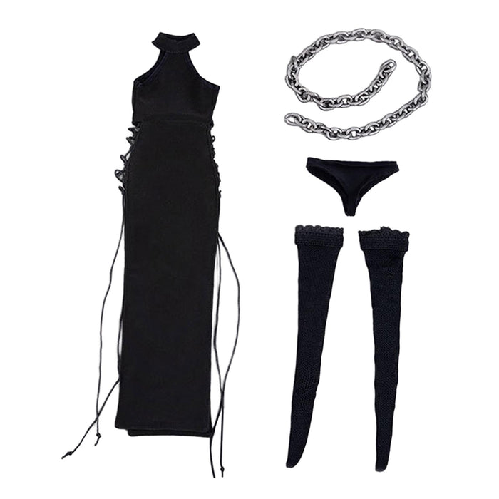 Crofta 1:6 Female Tie up Dress Set Women Costume 12'' Action Figures Body Accessory