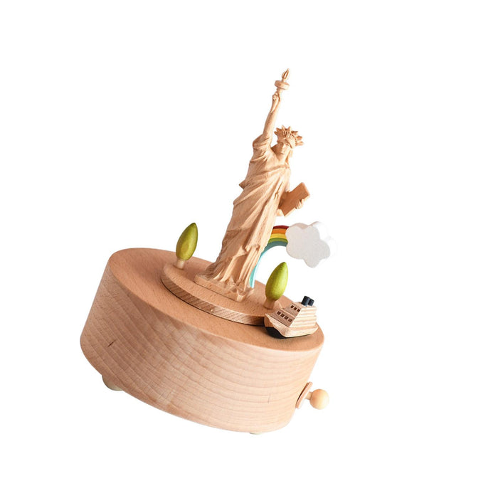 Crofta Wooden Music Box Decor Decorative for Wedding Birthday Gift Anniversary