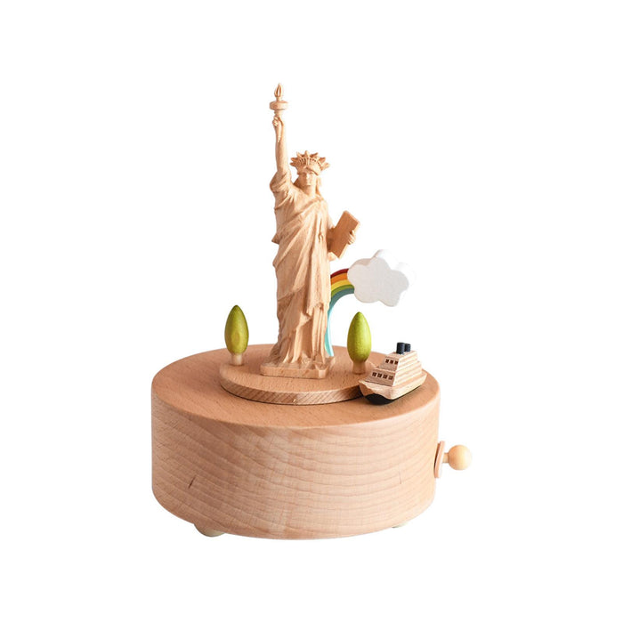 Crofta Wooden Music Box Decor Decorative for Wedding Birthday Gift Anniversary