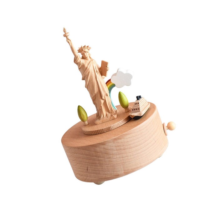 Crofta Wooden Music Box Decor Decorative for Wedding Birthday Gift Anniversary