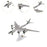 Crofta 1/200 Scale Diecast Model Plane Alloy Gift for TV Cabinet Living Room Office Style C