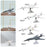 Crofta 1/144 Scale Aircraft Model Collection Aircraft Ornament for Living Room Cafe Style A